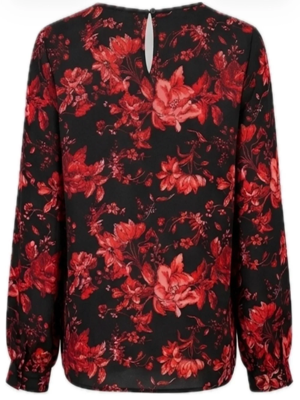 NWT Carmen Marc Valvo Floral Lace Tunic Blouse Romantic Boho Elegant Top - Picture 3 of 5